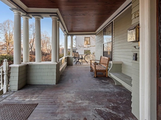 view of patio with covered porch