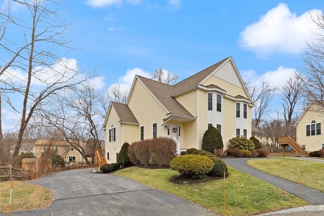 view of front property with a front yard