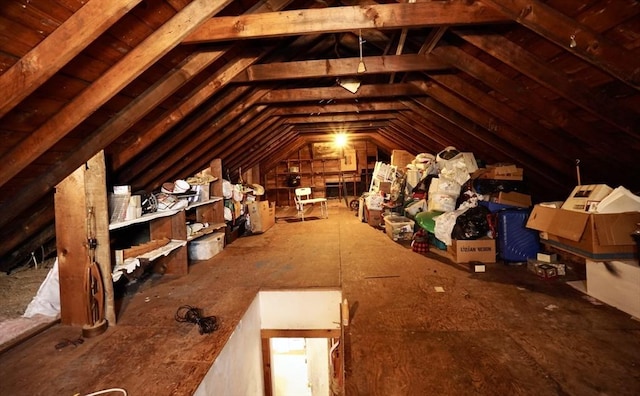 view of attic