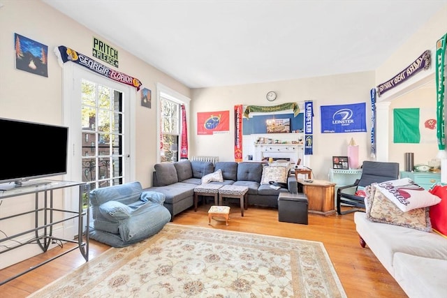 living room featuring wood finished floors