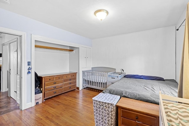206 Pleasant St, North Andover, MA 01845 - bedroom with wood finished floors and a closet
