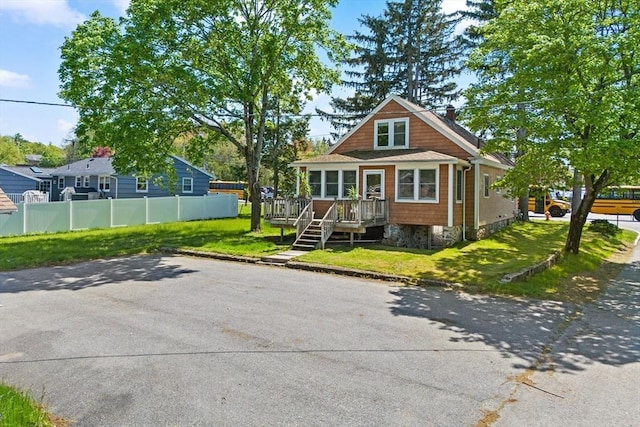 206 Pleasant St, North Andover, MA 01845 - view of front of home with a deck