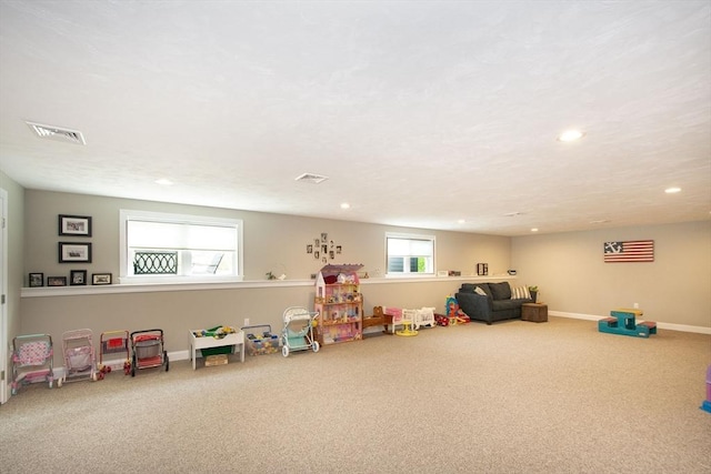 29 Spyglass Ln, Plymouth, MA 02360 - recreation room featuring carpet floors, recessed lighting, and baseboards