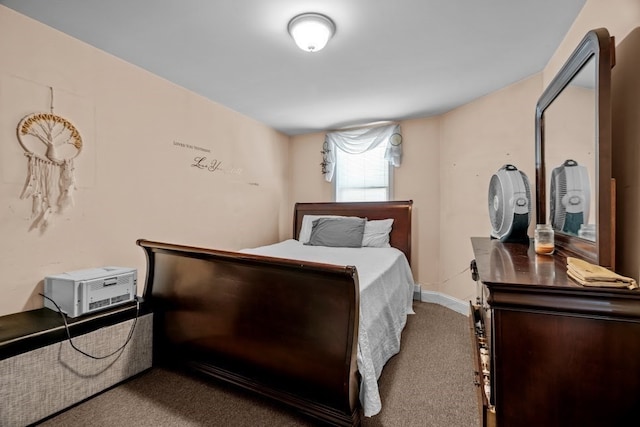 bedroom featuring carpet