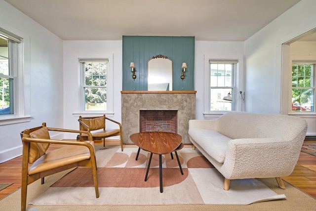 15 N Pleasant, Dartmouth, MA 02748 - living room with wood finished floors, healthy amount of natural light, and a high end fireplace