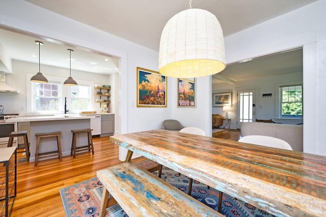 15 N Pleasant, Dartmouth, MA 02748 - dining room with light wood-style flooring and recessed lighting