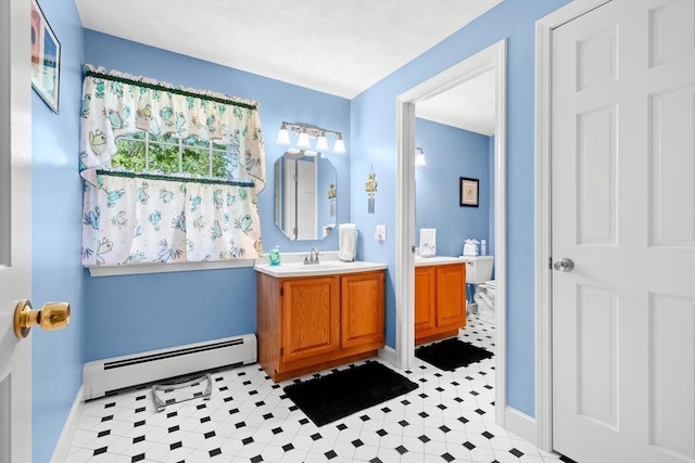 1 Burnham Ln, Danvers, MA 01923 - bathroom featuring a baseboard heating unit and vanity