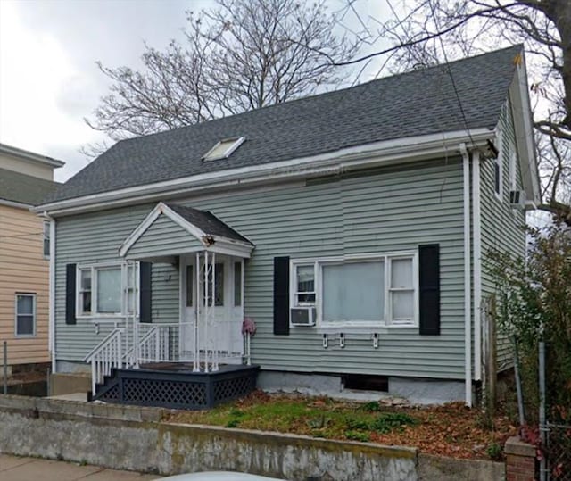 view of front facade with cooling unit