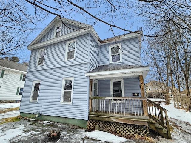 exterior space with a porch