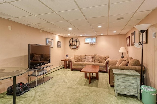 113 Edgehill Rd Unit 113, Norwood, MA 02062 - carpeted living room with a drop ceiling and recessed lighting
