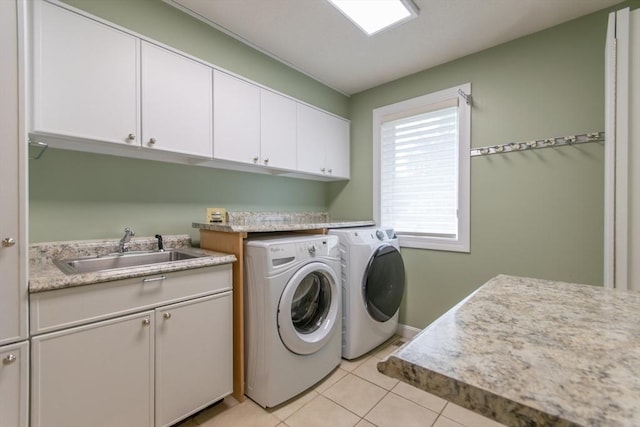 109 Wild Grove Ln, Longmeadow, MA 01106 - washroom with washer and dryer, cabinet space, and light tile patterned floors