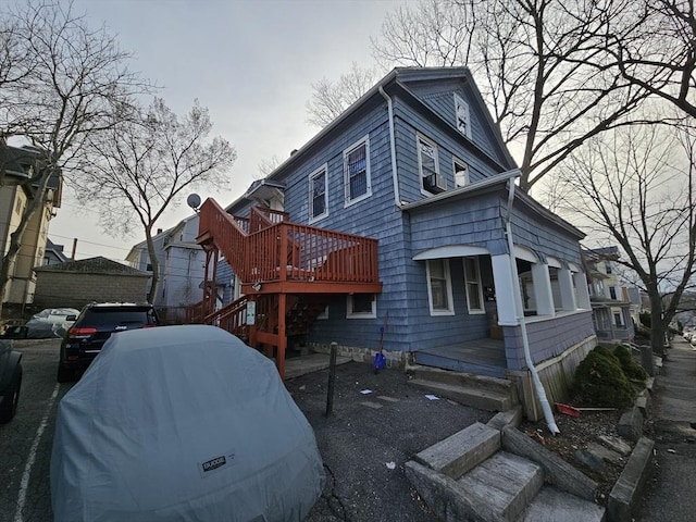 21 John, Worcester, MA 01609 - exterior space with a wooden deck