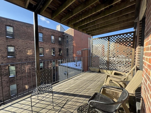 view of patio with a balcony