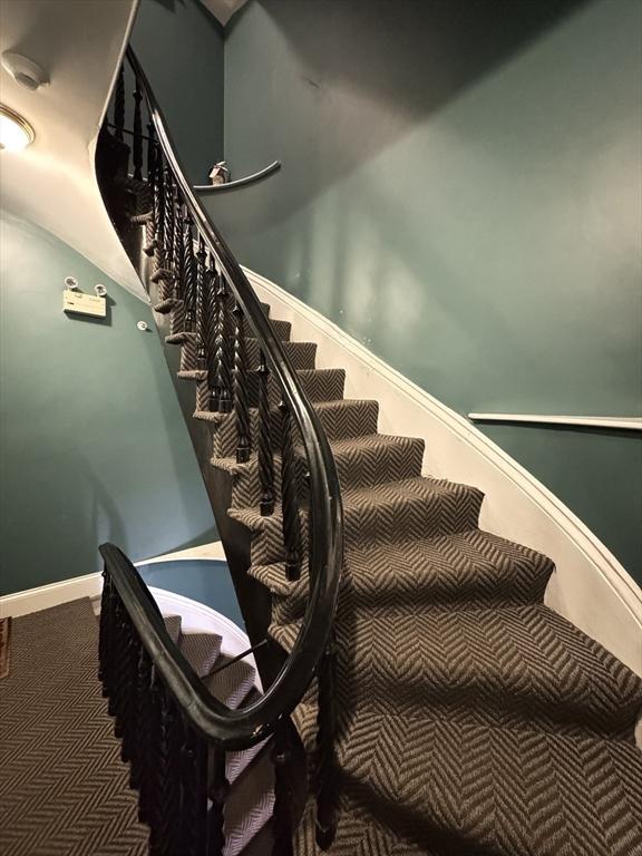 stairway with carpet