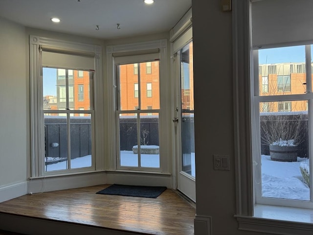 doorway to outside featuring a wealth of natural light