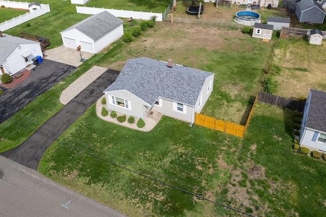 view from above of property