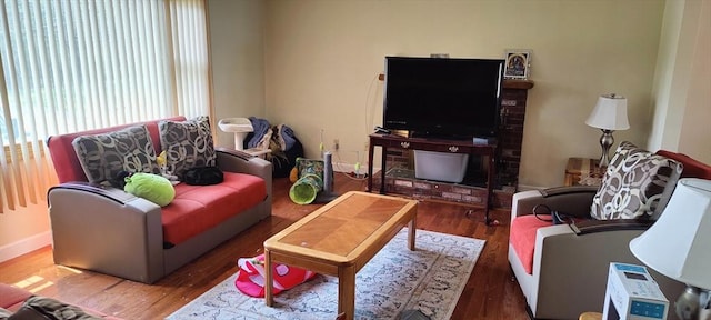 107 Chestnut Cir, Randolph, MA 02368 - living room with wood finished floors and baseboards