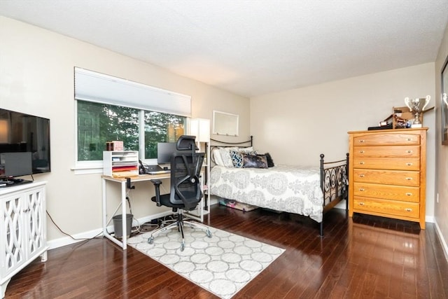 3 Beals Cv Unit F, Hingham, MA 02043 - bedroom with hardwood / wood-style floors, an office area, and baseboards