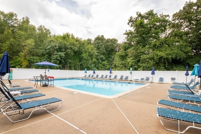 3 Beals Cv Unit F, Hingham, MA 02043 - community pool featuring a patio and view of scattered trees