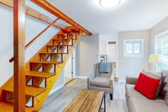 interior space featuring light hardwood / wood-style flooring