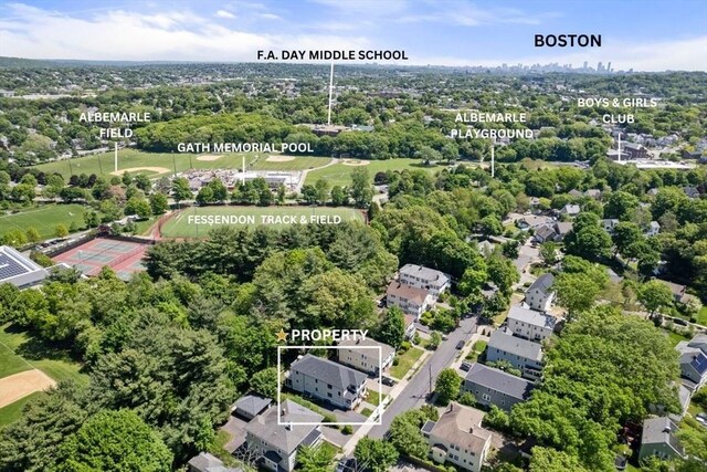 103 Warwick Rd Unit 103, Newton, MA 02465 - bird's eye view of a tree filled landscape