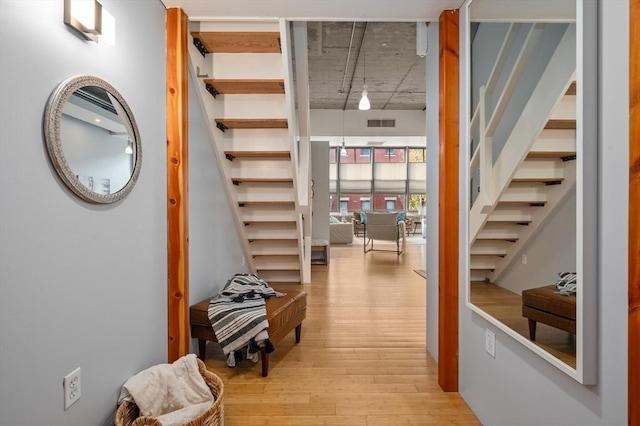 hallway featuring light hardwood / wood-style floors