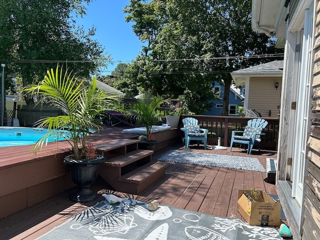 view of wooden deck