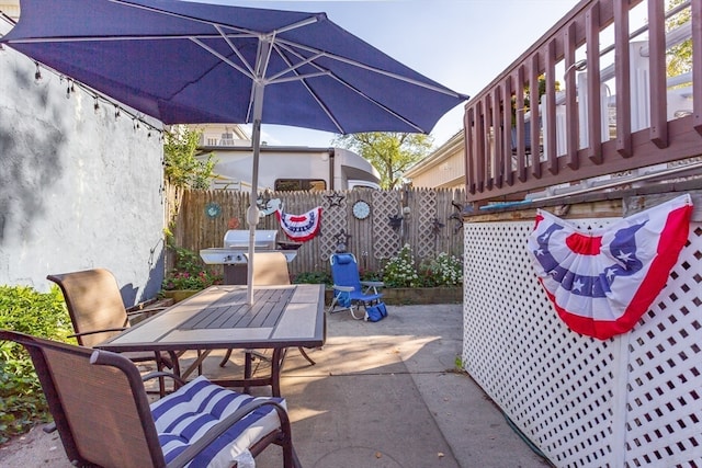 view of patio / terrace featuring grilling area