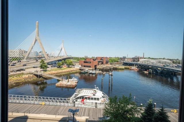 100 Lovejoy Wharf Unit 6J, Boston, MA 02114 - water view featuring a notable bridge