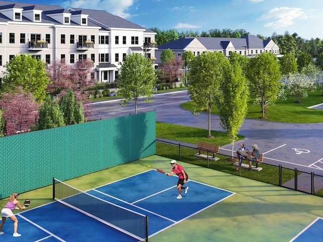 view of tennis court