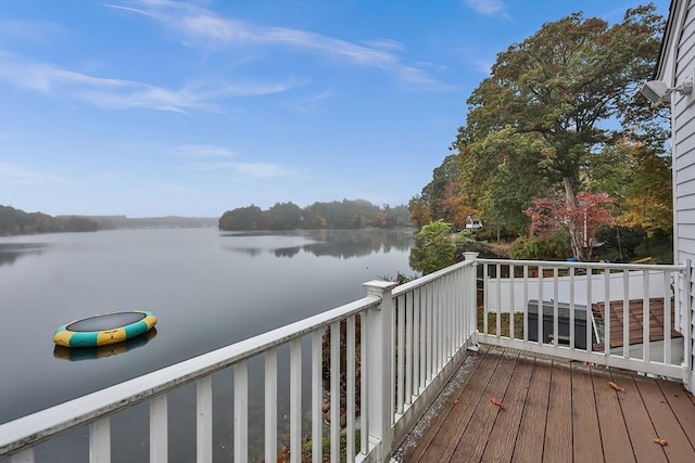 371-377 Franklin St, Wrentham, MA 02093 - wooden deck with a water view