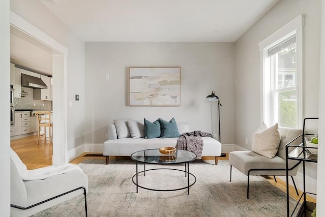 15 Berkeley St, Somerville, MA 02143 - living area with light wood-type flooring and baseboards