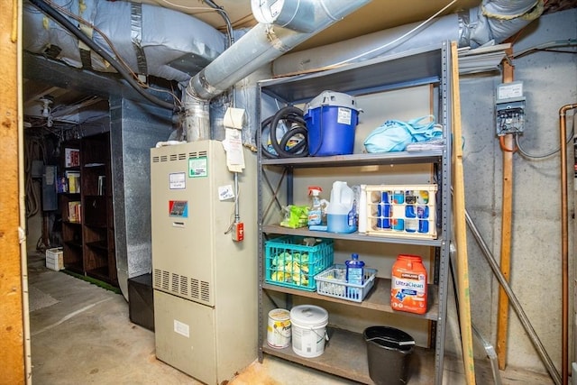 interior space with heating unit