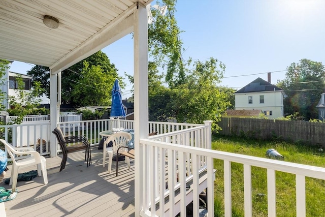 282 Palmer St, New Bedford, MA 02740 - view of wooden deck