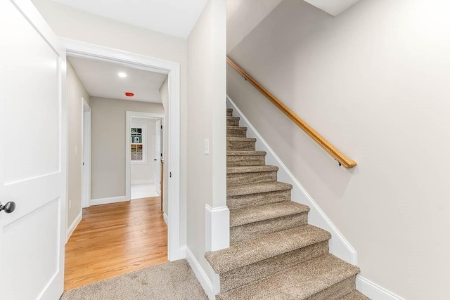 106 Pond St Unit U 30, Attleboro, MA 02703 - stairway featuring baseboards