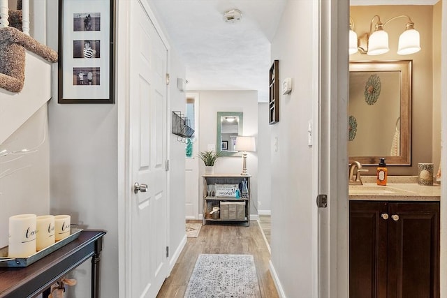 193 Patrick Rd Unit 193, Tewksbury, MA 01876 - hallway featuring light wood-style flooring and baseboards