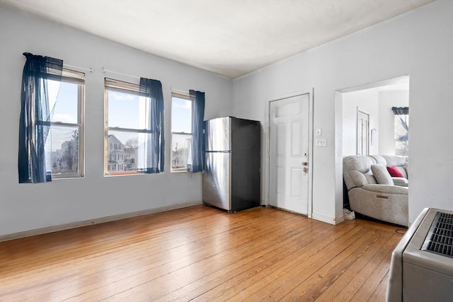 interior space with light hardwood / wood-style flooring