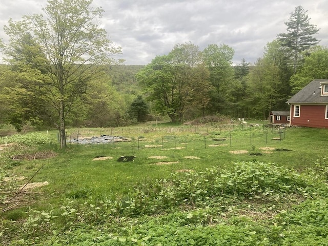 view of yard featuring a rural view