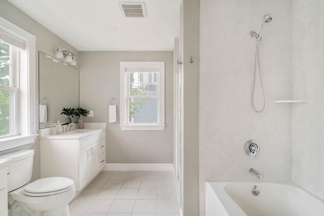 31 Neponset Ave, Boston, MA 02131 - bathroom featuring vanity, shower / bathtub combination, and tile patterned flooring