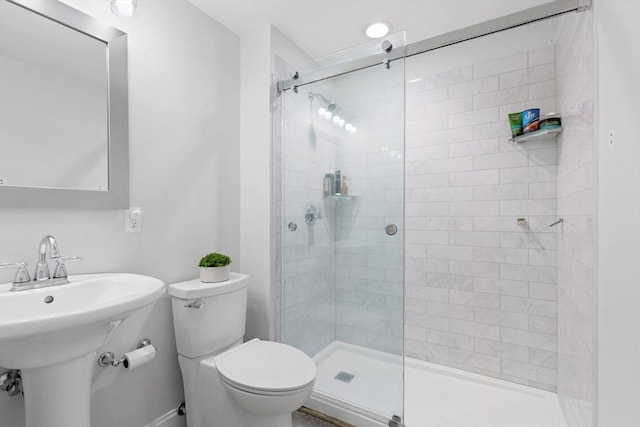 2 Woodbrier Rd, Topsfield, MA 01983 - full bath with a shower stall, toilet, and a sink