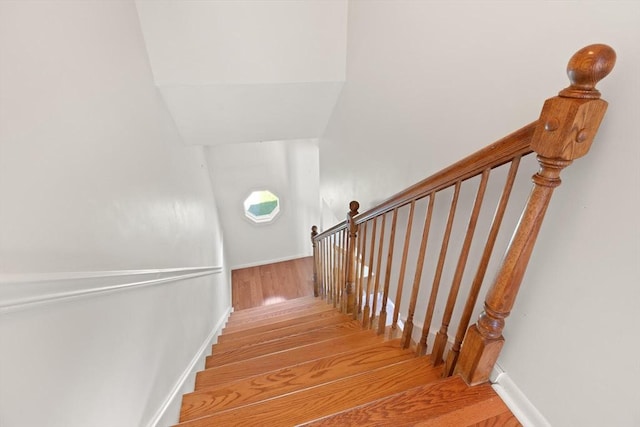 246 Farrwood Dr Unit 246, Haverhill, MA 01835 - staircase featuring wood finished floors and baseboards