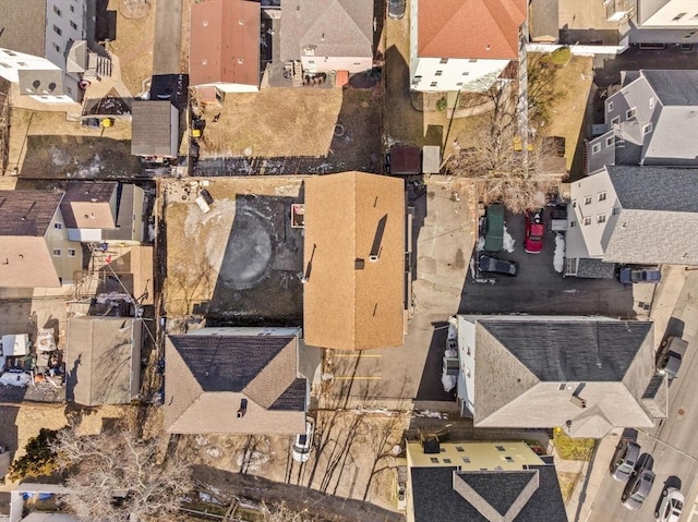 aerial view with a residential view