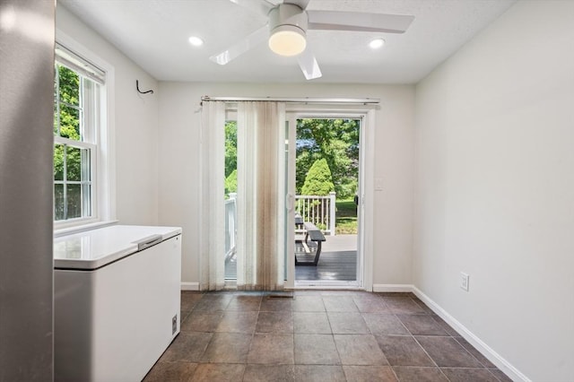 523 Washington St Unit A9, Pembroke, MA 02359 - doorway with ceiling fan and recessed lighting