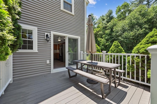 523 Washington St Unit A9, Pembroke, MA 02359 - wooden terrace with outdoor dining area