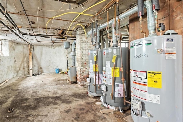 utilities featuring gas water heater