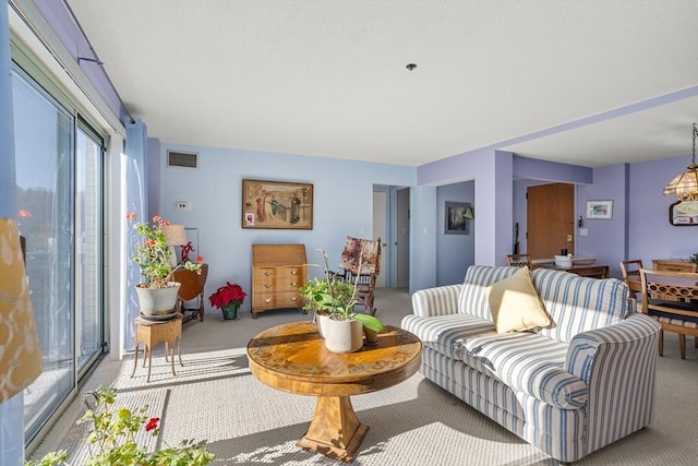 view of carpeted living room