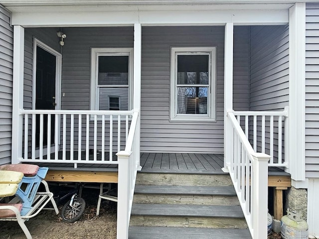 property entrance with a porch