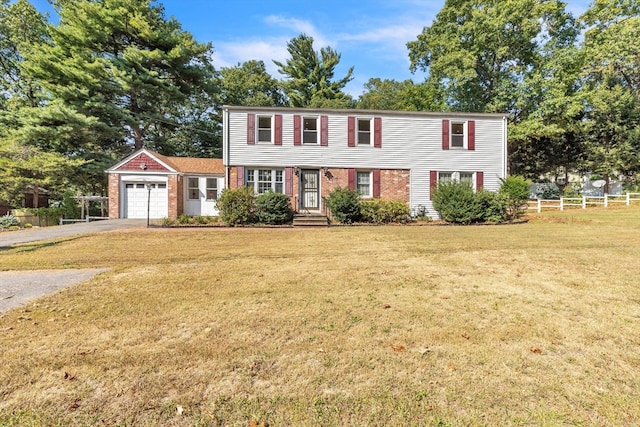 colonial house with a front yard