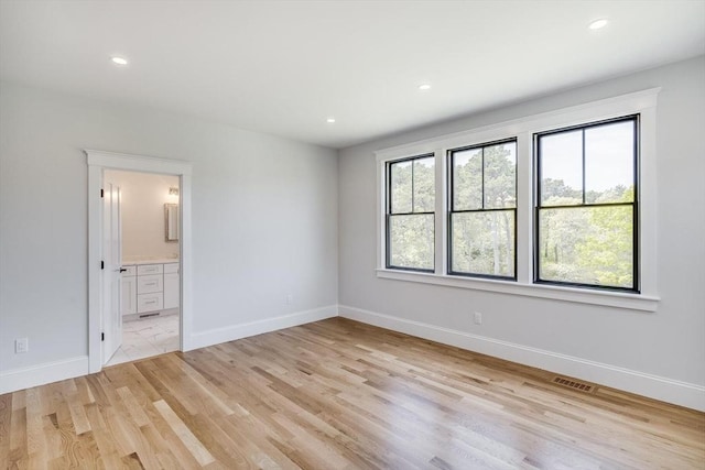 92 Whiffletree Ave, Brewster, MA 02631 - empty room with light wood-type flooring, baseboards, and recessed lighting