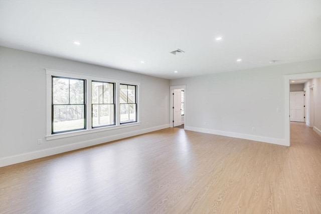 92 Whiffletree Ave, Brewster, MA 02631 - empty room featuring baseboards, light wood finished floors, and recessed lighting